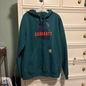 Carhartt Men's Green Hoodie Sweater